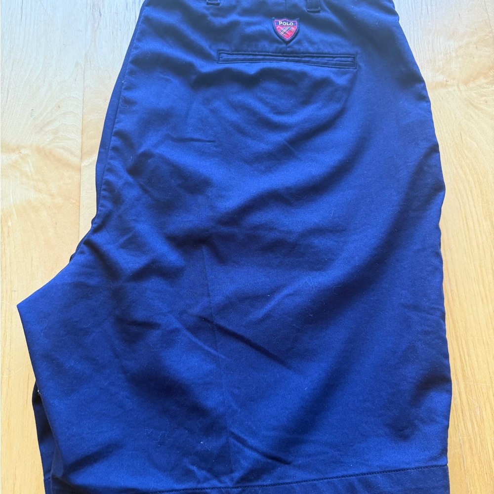 Polo Golf Ralph Lauren Navy Shorts Mens 38 Classic Fit Stretch Chino - Picture 7 of 9